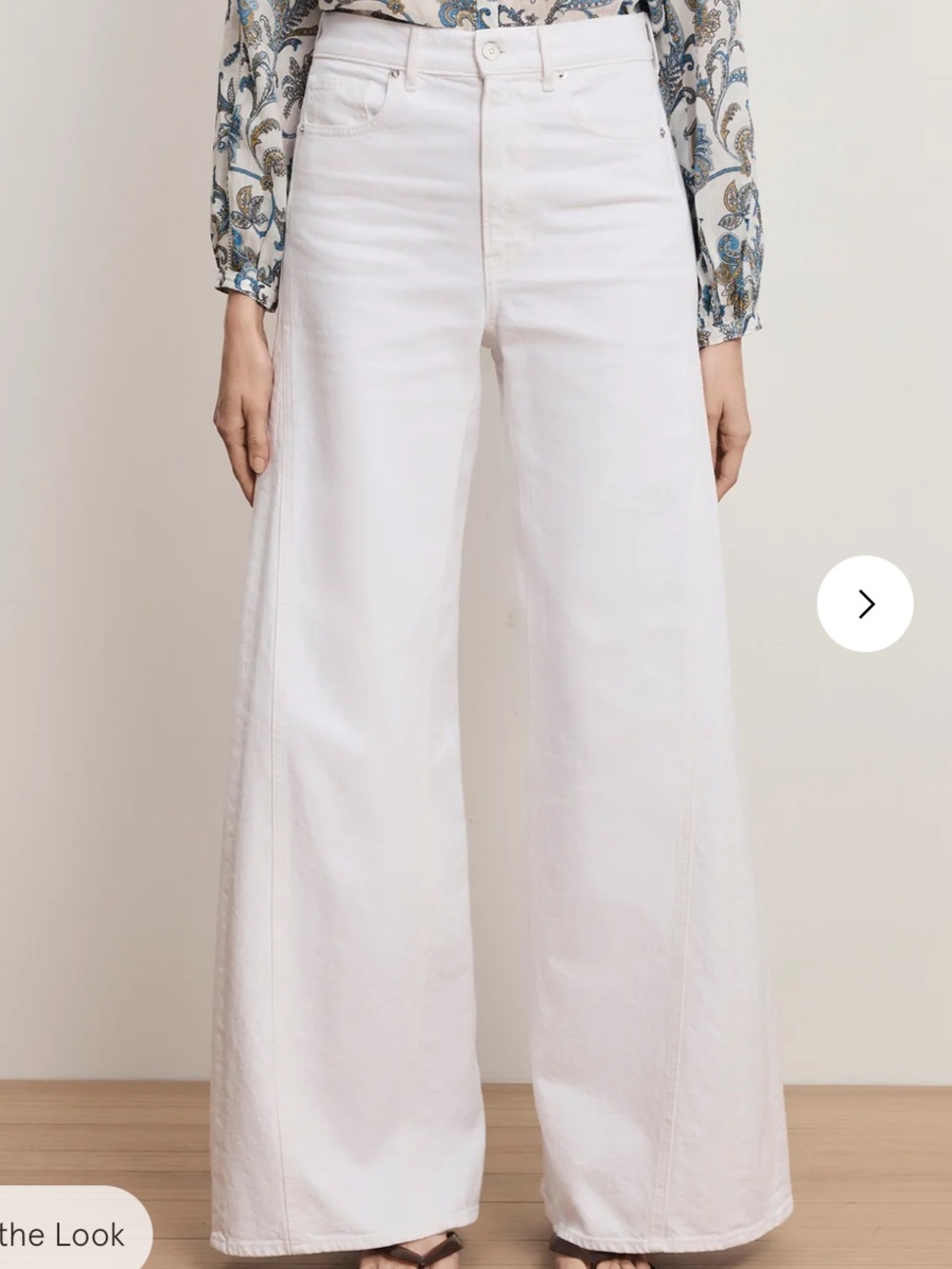 Veonica Beard Vicki Extra Wide Leg Jeans in White